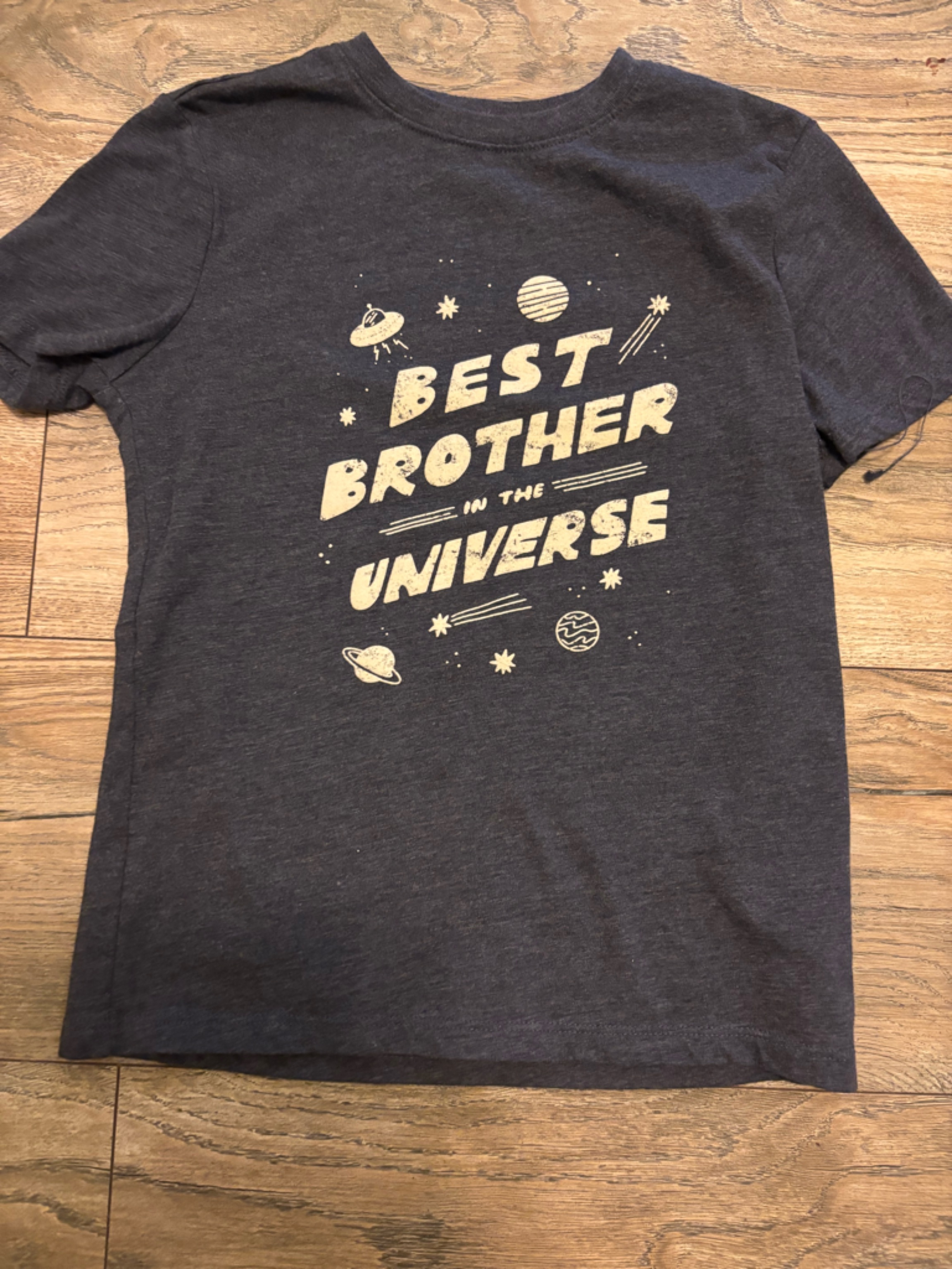 Cat & Jack Navy Blue Graphic Tee With Space Print